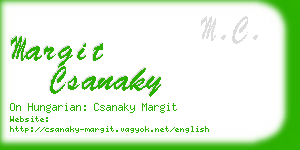 margit csanaky business card